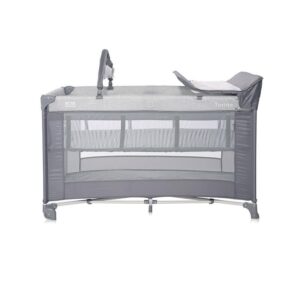 Lit Parapluie Torino 2 Hauteurs +accessoires Gris - LORELLI