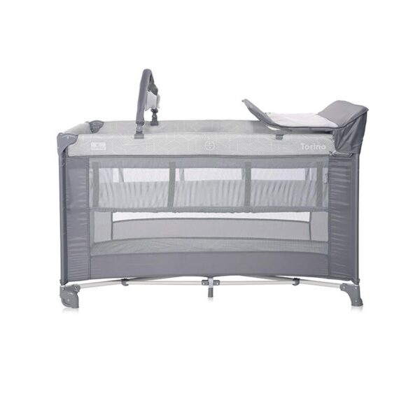 Lit Parapluie Torino 2 Hauteurs +accessoires Gris - LORELLI