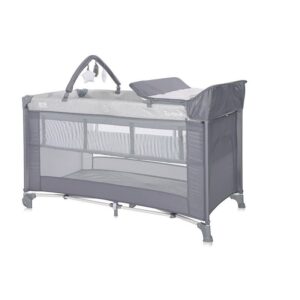 Lit Parapluie Torino 2 Hauteurs +accessoires Gris - LORELLI