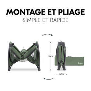 Lit parapluie Play N Relax Center Dark Green - HAUCK
