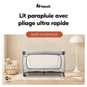 Lit Parapluie Sleep N Easyfold Dark Grey - HAUCK