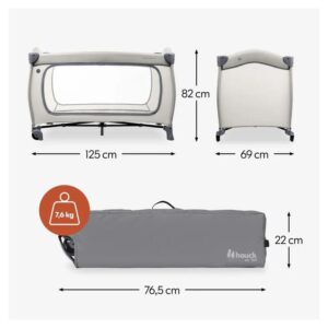 Lit Parapluie Sleep N Easyfold Dark Grey - HAUCK