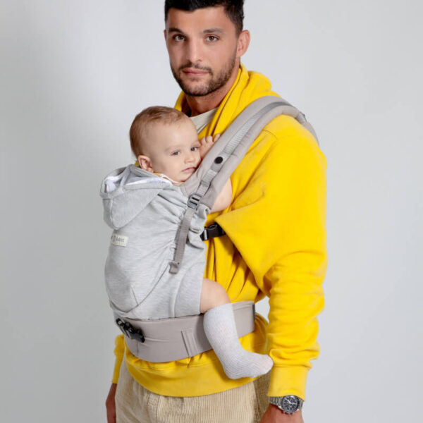 Porte-bébé HoodieCarrier 2 - Gris Athlétique 0-36m