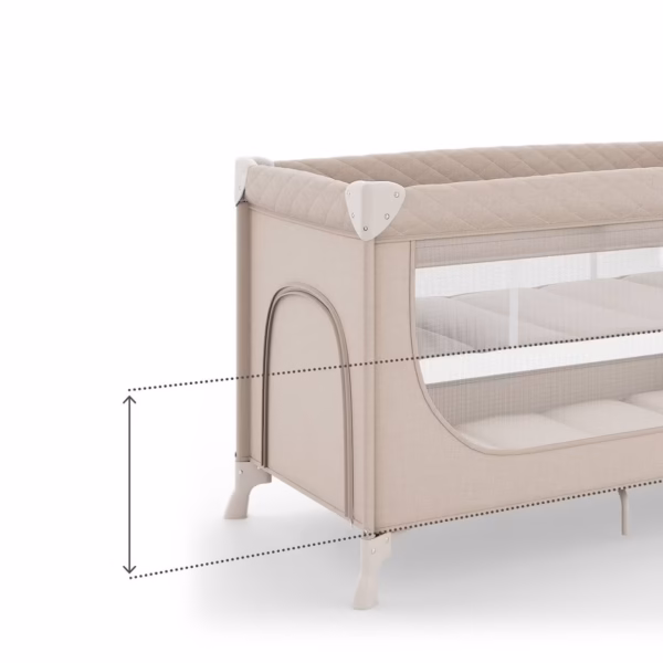 Lit bébé et lit de voyage 2 en 1 LEODY UP - Beige