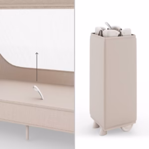 Lit bébé et lit de voyage 2 en 1 LEODY UP - Beige