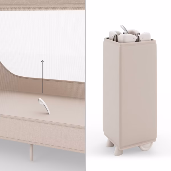 Lit bébé et lit de voyage 2 en 1 LEODY UP - Beige