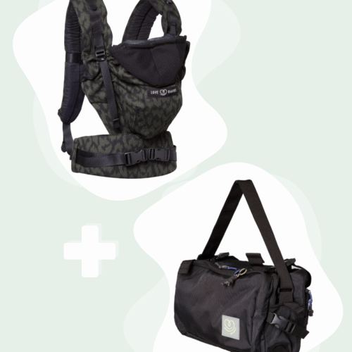 pack-hoodiecarrier-2-wildcamo-caravanbag-noir Pack porte-bébé HoodieCarrier 2 Wildcamo + CaravanBAG Noir 0-36m