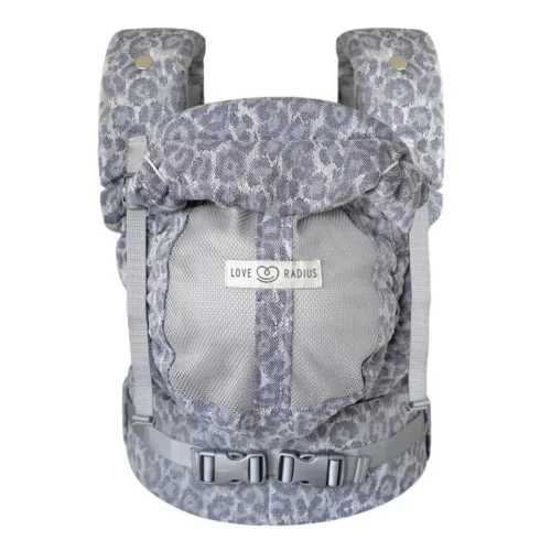 Porte-bébé PhysioCarrier 2 Blue Leopard - Édition limitée - Fenêtre d'aération 0-36m