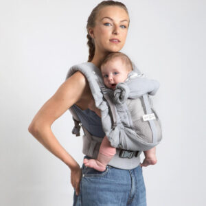 Porte-bébé PhysioCarrier 2 Grey (gaze de coton) - Fenêtre d'aération 0-36m