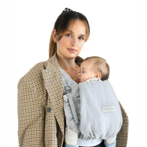 Porte-bébé PhysioCarrier 2 Grey (gaze de coton) - Fenêtre d'aération 0-36m
