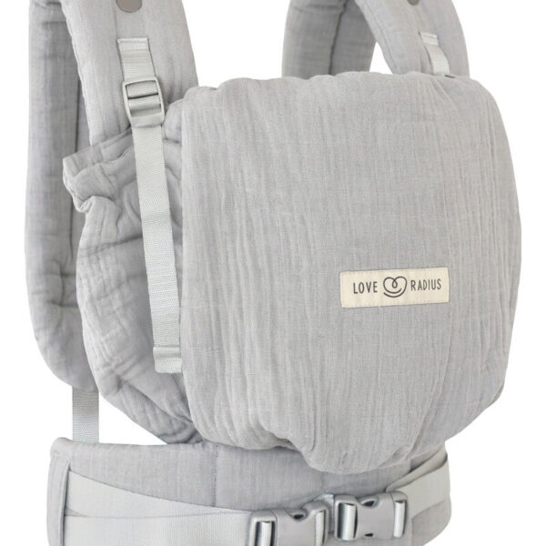 Porte-bébé PhysioCarrier 2 Grey (gaze de coton) - Fenêtre d'aération 0-36m