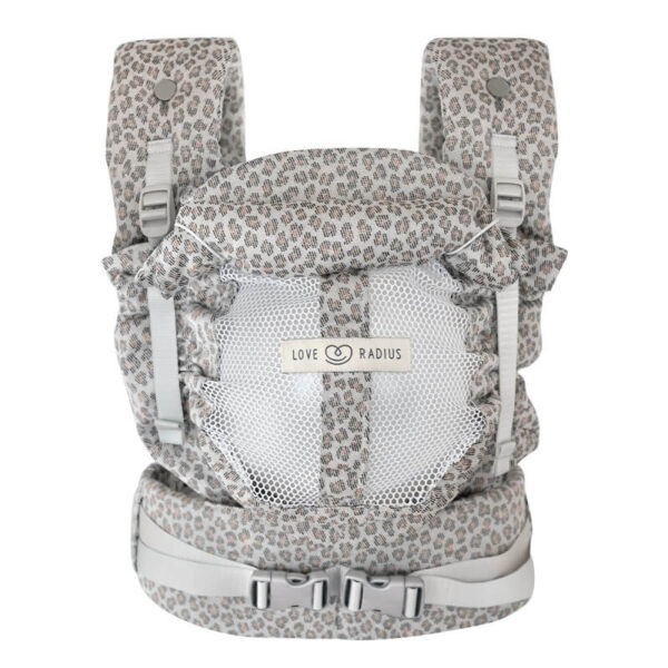 Porte-bébé PhysioCarrier 2 Leopard - Édition limitée - Fenêtre d'aération 0-36m